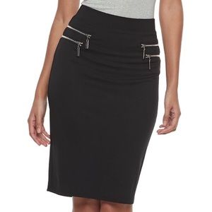 Jennifer Lopez Pencil Skirt with Zippers Size Small